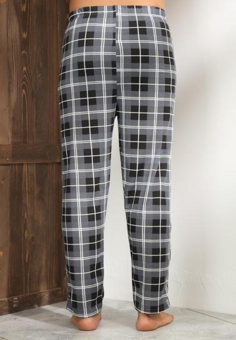 Pantaloni de Pijama ,Big Size ,Barbati,Culoare Gri cu Negru,Engros